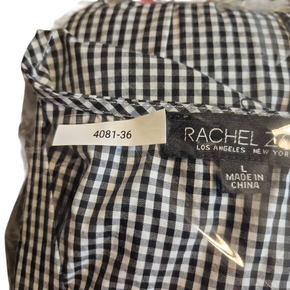 Rachel Zoe Women's Black & White Gingham Cotton Dress w Pockets & Sleeveless - Picture 12 of 12